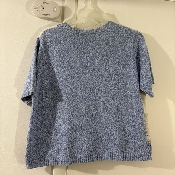 Vtg Koret Nautical Lighthouse Top Blue White Sailboat Embroidered Sz 1X Coastal - Picture 11 of 12